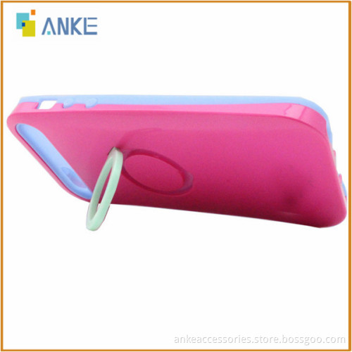 Card Slot Design Ring-type Stand Glow Case for IPhone 5 5S 5G,Combo PC+Silicon,OEM ODM and Wholesale Welcome